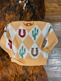 Western Diamond Knit Sweater