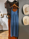 The Breezy Midi Dress (Terracotta, Navy)