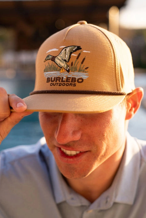 Burlebo Duck on the Pond Snapback Hat - Coyote Tan