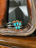 Hada Collection Turquoise/Coral Cactus Cuff