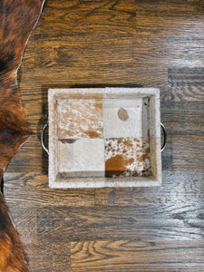 Small Cowhide Tray (Brown)