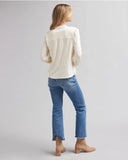 The Scout - Off White Ruffled Button-Down Blouse
