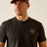 Men's Ariat Rider Label T-Shirt - Charcoal Heather