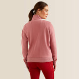 Ariat Women's Friday Cotton 1/2 Zip Sweatshirt - Heather Dusty Rose
