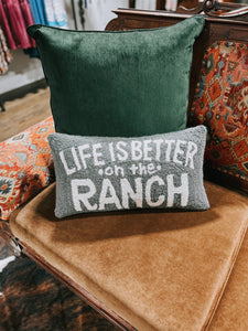 Life Is Better on the Ranch Hook Pillow
