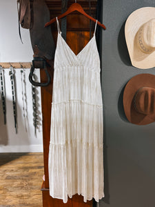 Coastal Cowgirl Metallic Maxi Dress