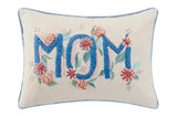 Gingham Mom Embroidered Pillow