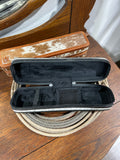 Vintage Cowgirl Flat Iron/ Curling Iron Cowhide Case
